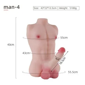MAN-4 realistic male torso doll with dildo - KeHarbor product photo