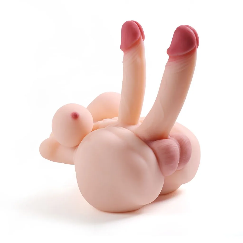 RY460 realistic male torso doll with dildo - KeHarbor product photo - view 3