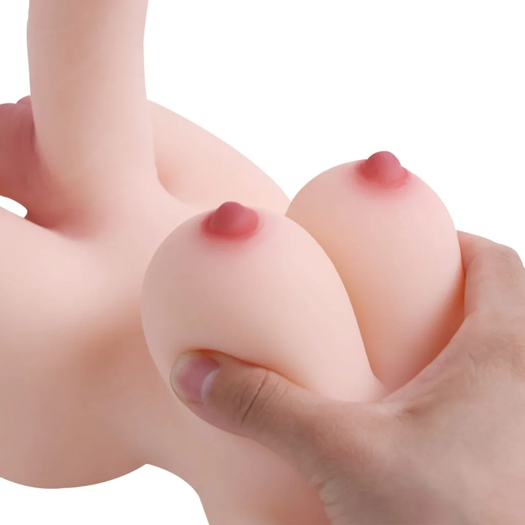 RY190 realistic male torso doll with dildo - KeHarbor product photo - view 3