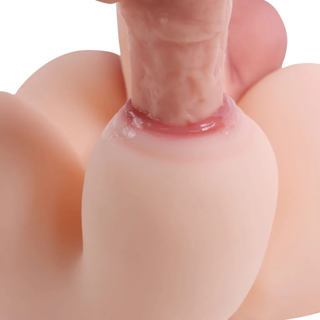 RY430 realistic male torso doll with dildo - KeHarbor product photo - view 3