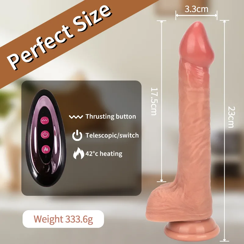 LM-014 remote thrusting silicone dildo - KeHarbor product photo - view 2