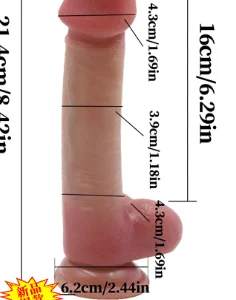 LM-322 Realistic Liquid Silicone Dildo - Handheld Silicone-Core Dildo